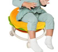 Genérico Rolling Stool - Mobile Seat, Swivel Foot Rest Office Stool | Funny Soft Hamburger Design | Home Living Room Playroom Kids Room Kindergarten Indoor Outdoor Camping Decorative Accent Seat