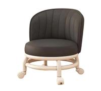Genérico Rolling Stool - Waterproof Soft Ergonomic Backrest Modern Seat | Swivel Low Stool Small Chair for Home Living Room Kitchen Office Shop Garage Salon Work Dorm Floor