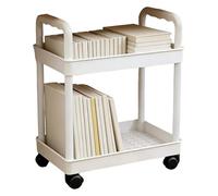 Generico Rolling Storage Cart - 2 niveles de almacenamiento móvil | Rolling Cart 2 Tier Mobile Storage With Wheels | Craft Carts | Portable Shelving Systems For Kitchen Bathroom Laundry Systems