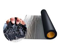 Genérico Rollo de lámina de Aluminio autoadhesiva para techos - Cinta Impermeable para techos y sellador de butilo para reparación de techos, canalones, Membrana bituminosa autoadhesiva, 0,65 x 29,5
