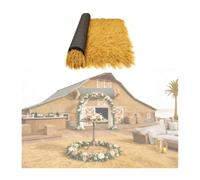 Genérico Rollos De Paja De Palma Artificial Estilo Paja For Techo, Heno Falso Ignífugo, Decoración De Techo De Paja Tiki, Valla For Patio Y Jardín(100x600cm)