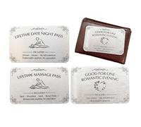 Genérico Romantic Date Cards, Couple Activity Set, 2.75x2.16 Inch Wallet Game Pack, Portable Love Challenge Cards, Funny Relationship Idea Deck, Celebration Gift for Partners Night Use