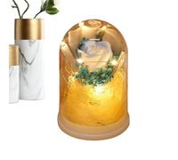 Genérico Romantic Rose Bouquet - Eternal Flower for Gift Giving | ABS Glass Cloth with LED Light, Infinity Display Decoration, Elegant Home Showcase, Valentines Birthday Christmas Surprise