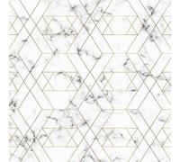 Genérico Rombo Mármol Papel Pintado Autoadhesivo Geometría Moderna 44x1000 cm Papel de Pared Removible Impermeable Estilo Vinilo PVC Pegatina es Estante del cajón de la cubierta del rodillo A-24