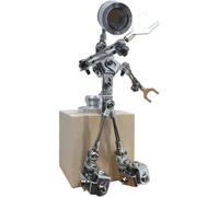 Genérico Rompecabezas de Metal 3D para Adultos, Lámpara de Mesa Mecánica con Forma de Robot, Modelo de Metal 3D DIY, Adorno de Arte y Manualidades para Escritorio