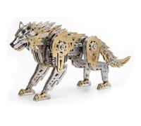 Genérico Rompecabezas de Metal 3D para Adultos, Set de Construcción Rompecabezas Mecánico de Lobo, Kit de Modelo 3D de Metal, Desafío Mental para Armar DIY, Regalo para Hombres