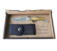 Genérico Roncero Navaja Teja Albacete Toro 8,5 cm.Funda. Personalizada con tu Nombre.