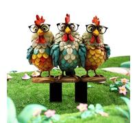 Genérico Rooster Yard Stake, Decorative Poultry Ornament, Outdoor Sign with Ground Feature, Sturdy Lawn Inlay, Garden Figure with Realistic Design, Landscaping Accessory for Patio & Porch