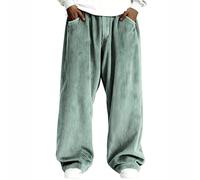 Genérico Ropa de Deporte para Hombre Largos Hippies de Pana Pantalón Chino Largo Slim Fit Pantalones de Pana para Pantalon Chino Sweatpants Men con Bolsillos Pantalones Jogger Hombre Verde Claro 3XL