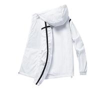 Generico Ropa de verano para hombre Parejas Protección Solar Chaqueta Deportiva Capucha Ultra Delgada Transpirable de los Rayos UV Ligero Senderismo Carga Moderno Ajuste Normal Elegante Camping, Color