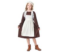 Genérico Ropa del siglo europeo para niños disfraz de juego pobre disfraz de actuación Cosplay Faja uctora (Beige, M)