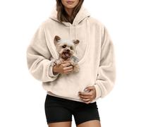Genérico Ropa Deportiva Mujer con Bolsillo Integrado para Mascotas, Sudadera con Capucha Transpirable y Elástica, Perfecta para Running o Salir con tu Perro o Gato