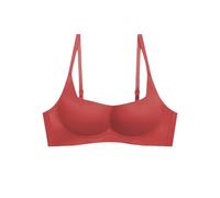 Genérico Ropa Interior Atractiva Los Pechos pequeños sin de Las Mujeres se juntan y apoyan la Soporte sin Anillo Sujetador de sujeción del Pecho Sujetador+Sin+Espalda (Red, S)