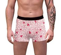 Genérico Ropa Interior Divertida para Hombre Slip Mediano con Estampado de San Valentín Confort Transpirable y Ajuste Ajustado para una tendencia diaria