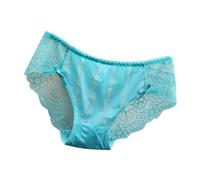 Genérico Ropa Interior Femenina - Bragas De Encaje Sin Rastro para Mujer con Cintura Baja Pantalones Triangulares De Entrepierna De AlgodóN Suave Deseo Puro Seda Dulce Y Refrescante