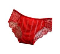 Genérico Ropa Interior Femenina - Bragas De Encaje Sin Rastro para Mujer con Cintura Baja Pantalones Triangulares De Entrepierna De AlgodóN Suave Deseo Puro Seda Dulce Y Refrescante
