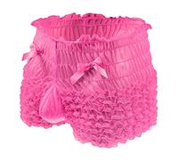 Genérico Ropa interior Hombre Seductor de Encaje Transparente y Diseño Elegante para una Sensación de Lujo y Confianza, rosa fuerte, Talla única