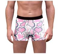 Genérico Ropa Interior Masculina con Estampado de Corazones para Regalo de San Valentín, bóxer de algodón Suave y elástico, Cintura Ancha sin Etiquetas, Talla L a 3XL para Hombre (XL)