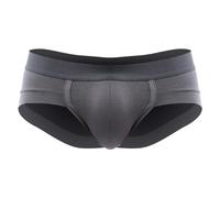 Genérico Ropa Interior para Hombre, Calzoncillos de Bikini con Cordones de Cintura, Pantalones Triangulares, Calzoncillos de Cintura Transpirables Sexis para Hombre Relleno (Grey, XL)
