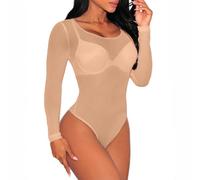 Generico Ropa interior para mujer, seductora Hard Push Up, Sexydonna Hard Soft Bodysuit Abierto Caballo Ropa interior Set Perspectiva Curvy Nightwear Cómodo Camisón de Noche Valentine's Day, beige, L