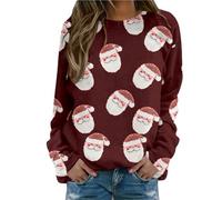 Genérico Ropa Mujer Elegante - Suéter Navideño de Cashmere Sintético con un Pequeño Diamante de Estrás, Elegancia Discreta para una Cena Familiar Elegante en Nochebuena