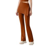 Genérico Ropa Mujer,Leggings Transpirables Desmontables para con Cintura Alta, elásticos, y cómodos, Pantalones de Fitness respetuosos con la para Yoga y Deportes. Mallas Embarazada (Brick Red, S)