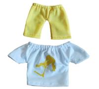 Generico Ropa Para Los Dedos - 9x9 Cm, Camiseta Con Pantalones Para Los Dedos | Teclado Del mismo Con Juguetes Suaves Perr Dedos | Mini Conjunto De Ropa Perr Cuentos Y Juegos Interactivos Conn