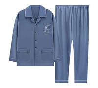 Genérico Ropa TaoíSta Zen Conjunto de Pijama de Cuadros para Otoño e Invierno Traje de Pijama Masculino de Hanfu de AlgodóN Estilo Kimono JaponéS para Tallas Grandes