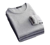 Generico Ropa térmica para hombre para la temporada fría, ropa térmica para hombre - invierno, capa de base resistente al frío, camisas térmicas engrosadas para hombres, padre, gris luminoso (ral 7035