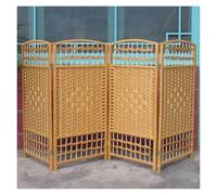 Genérico Rosa 5 Panel Room Divider Freestanding Woven Woven Screen Portable Folding Privacy Partition for Bedroom Office Living Space Easy Storage Durable Craft Paper Rattan Design