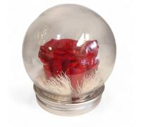 Genérico Rosa Eterna Roja Preservada en Cúpula Transparente, Flor Natural Preservada, Tamaño Grande, Regalo Romántico para Aniversarios Rosa