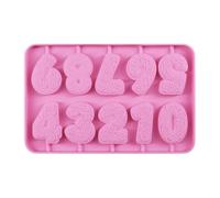 Genérico Rose Candle Mold, Forest-Themed Numer Silicone Lollipop Mold, Birthday Cake Cåndle Number Chocolate Møld, para DIY Candle Soap Candy, 1 Medio (OPP Bag)