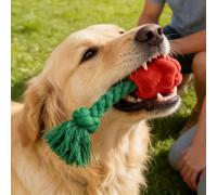 Genérico Rose Dog Toy, Plush Squeaky Teething Chew, Interactive Flower Dog Toy with Soft Fabric, Puppy Play and Chew Gadget, Birthday Holiday Calming Boredom Puppy Companion Usage