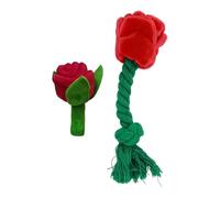 Genérico Rose Flower Dog Toy, Rose Shaped Plush Fabric, Built-in Squeaker for Engagement, Gentle Texture for Health, Colorful Floral Gift for Birthdays, Training, Cradles