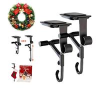 Genérico Rose Garland Holder,2025 New Heavy Duty Christmas Decoration Stand,2in1 mantel hangers for garland,Adjustable Metal Mantle Hooks,No Drill, Holds Up to 20 lbs, for Christmas Decoration (2PCS)