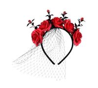 Genérico Rose Headband - Polyester Veil Flower Headpiece 17x17cm