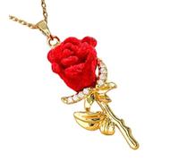 Genérico Rose Necklace for Women | Delicate Floral Pendant Jewelry