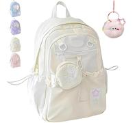 Genérico Rosy Posy Backpack - 16in Cream Star Rosyposy Double Shoulder Backpack, Extra Large Capacity, Durable Waterproof (Yellow)