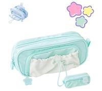 Genérico Rosy Posy Pencil Case 2025 New RosyPosy Kawaii Pencil Case Big Capacity Cute Aesthetic Pouch Holder Drawstring Pen Case (Green)
