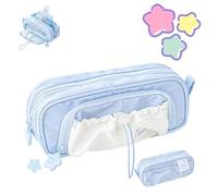 Genérico Rosy Posy Pencil Case 2025 New RosyPosy Kawaii Pencil Case Big Capacity Cute Aesthetic Pouch Holder Drawstring Pen Case (Blue)