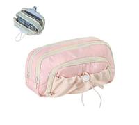 Genérico Rosy Posy Pencil Case, Kawaii Pencil Cases, Cute Aesthetic Waterproof Drawstring Pen Pouch, with Rosy Posy Pens, High Capacity Stationery Storage Bag Student (Pencil Case-B)