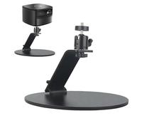 Genérico Rotatable Projector Stand, 360 Degree Mount Holder, 5.91*8.27 inches Adjustable Height with Mouse Tray Shelf, Metal Material, Equipment Stands with Stable Base Design, Projector Stand