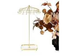 Genérico Rotating Jewelry Organizer Stand - Aesthetic Storage & Modern Necklace Holder | Versatile Earring And Bracelet Display | Stylish Home Decor For Women's Vanity And Small Apartment Spaces