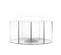 Genérico Rotating Pencil Holder, Clear Marker Organizer, 7.87x3.94x5.51 Inches Acrylic Storage, Spin Stand for Brush, Cosmetic, School, Home, Classroom, Teacher, Student, Bedroom
