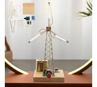Genérico Rotating Windmill Night Light,DIY Rotating Copper Wire Windmill Night Light Kit,Desktop Mechanical Art Lamp with Motorized Spinning Blades,Industrial Metal Sculpture Decor Gift