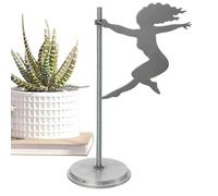 Genérico Rotating Women Sculpture, Dancing Lady Metal Desk Ornament & Keepsake Nut Storage Art Figurine Elegant Table Decor, Home Bedroom Nightstand Decoration for Living Room Office Gift