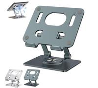 Genérico Rotiva Rotating Stand for Laptop, 3 in 1 Adjustable 360° Rotating Base, Fully Foldable Laptop Riser with Heat-Vent,for 4.7-12" Laptops & Tablet (Gray)