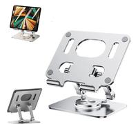 Genérico Rotiva Rotating Stand for Laptop,Adjustable Laptop Stand with 360° Swivel Base and Heat-Ven,2025 New Upgraded Adjustable Computer Stands,for Office, Home, Travel (Silver)