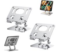 Genérico Rotiva Rotating Stand for Laptop,Adjustable Laptop Stand with 360° Swivel Base and Heat-Ven,2025 New Upgraded Adjustable Computer Stands,for Office, Home, Travel (2pcsSilver)