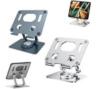 Genérico Rotiva Rotating Stand for Laptop,Adjustable Laptop Stand with 360° Swivel Base and Heat-Ven,2025 New Upgraded Adjustable Computer Stands,for Office, Home, Travel (Silver+Gray)
